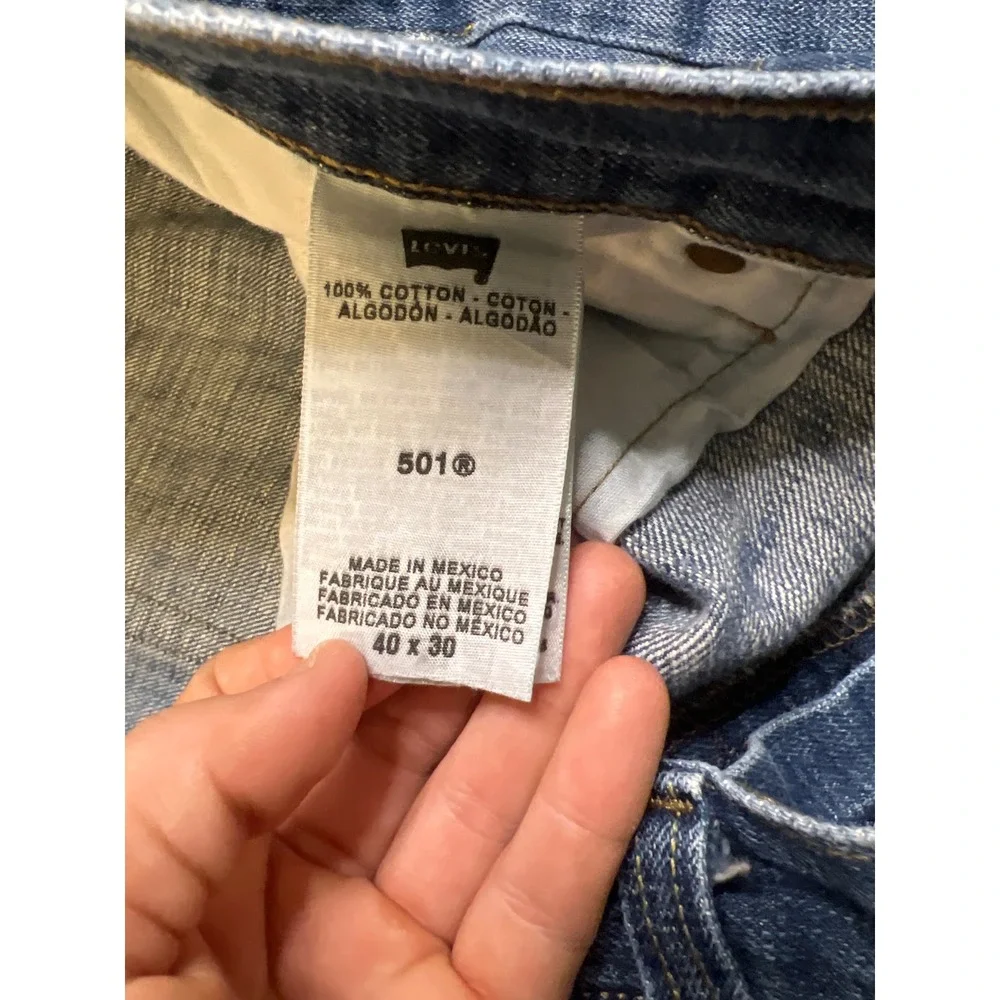 Levis 501 XX Original Fit Straight Leg Jeans Mens‎ 40x30 Blue Medium Wash Denim